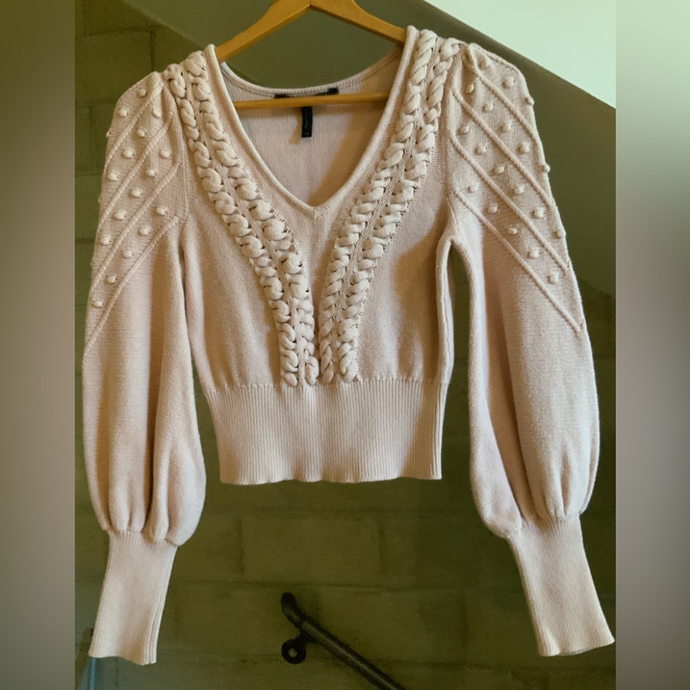 Bcbg max azria knit blouse sz s